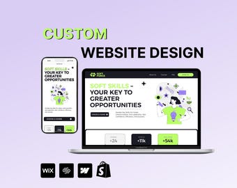 Aangepast websiteontwerp: Shopify, Squarespace, WIX, Webflow
