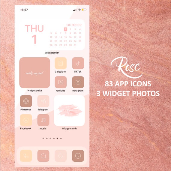 App Icons Pink & Glitter Cute Aesthetic Pink Pastel Widgets 