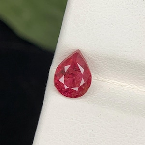 Natural Unheated Winza Sapphire: Pear Shape, Bi-Color, 0.85 Carat, Tanzania