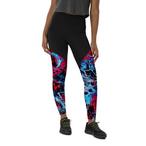 Leggings de sport - Rose/turquoise