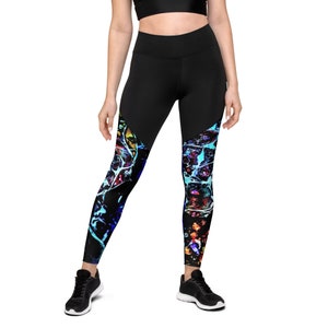 Sports Leggings - Turquoise/Navy