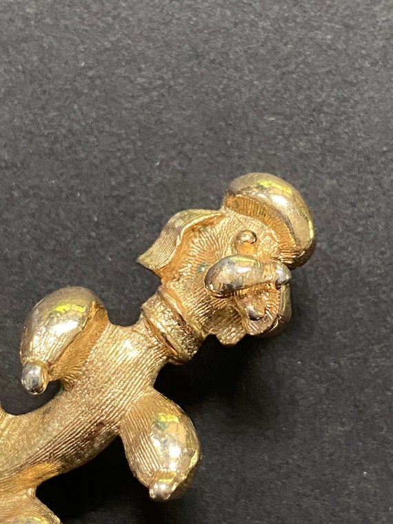 Vintage 1960’s Sarah Coventry Gold Poodle Pin / B… - image 6