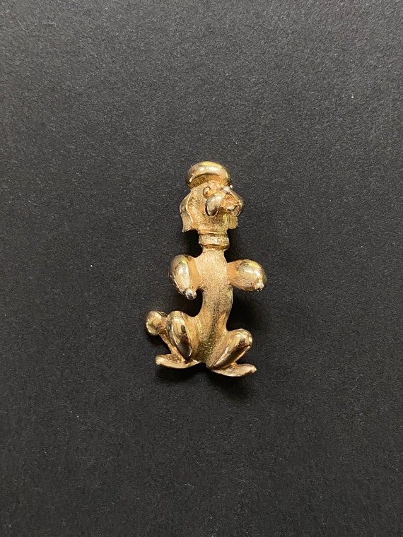 Vintage 1960’s Sarah Coventry Gold Poodle Pin / B… - image 1