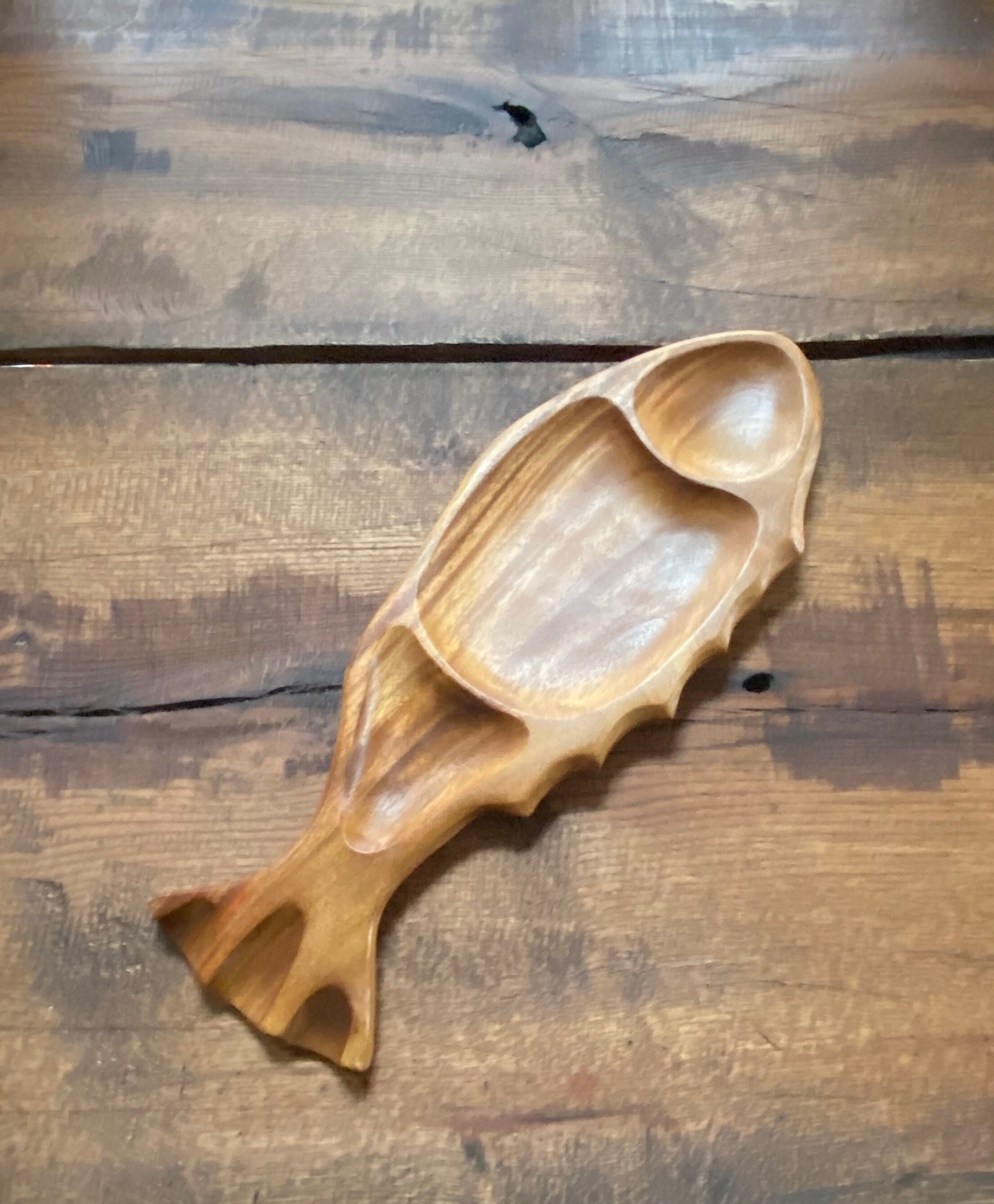 Mid Century moderne goldene Akazien Gail Handwerk Holz Fisch | Etsy