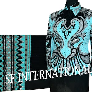 Western Showmanship Jacket With Matching Pad, Western Show Jacket, Showmanship Jacket, Show Jacket With Matching Pad For Horse Riding