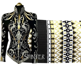 Western Showmanship Jacket: Golden & Black, Matching Pad