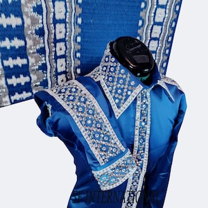 Western Show Shirt With Matching Show Pad For Horse Lover, Horse Show Shirt, Horse Riding Show Wear
