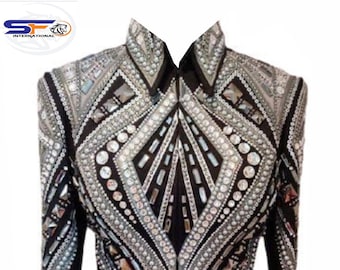 Jaqueta Western Showmanship personalizada: Roupas para shows equestres Crystal