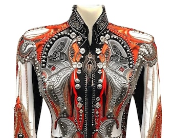 Black Base Western Showmanship Jacket Horse Riding Show Jacket Horse Show Clothes Show Clothing For Horse Riding