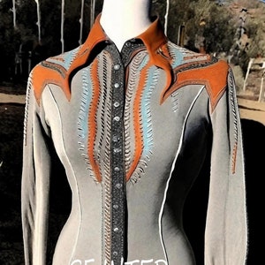 Western Women Show Shirt Western Pleasure Show Shirt Women Rail Shirt Western Custom Rodeo Queen Shirt Showmanship Horse Riding Show Clothes