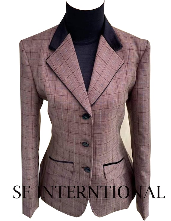 long velvet equestrian coat