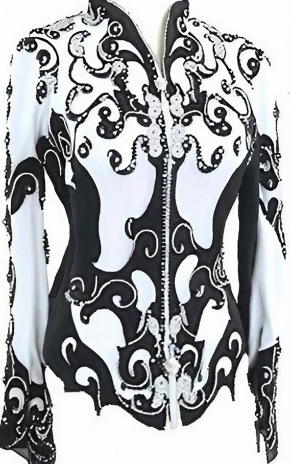 Black & White Western Showmanship Jacket: Horse Show Clothing