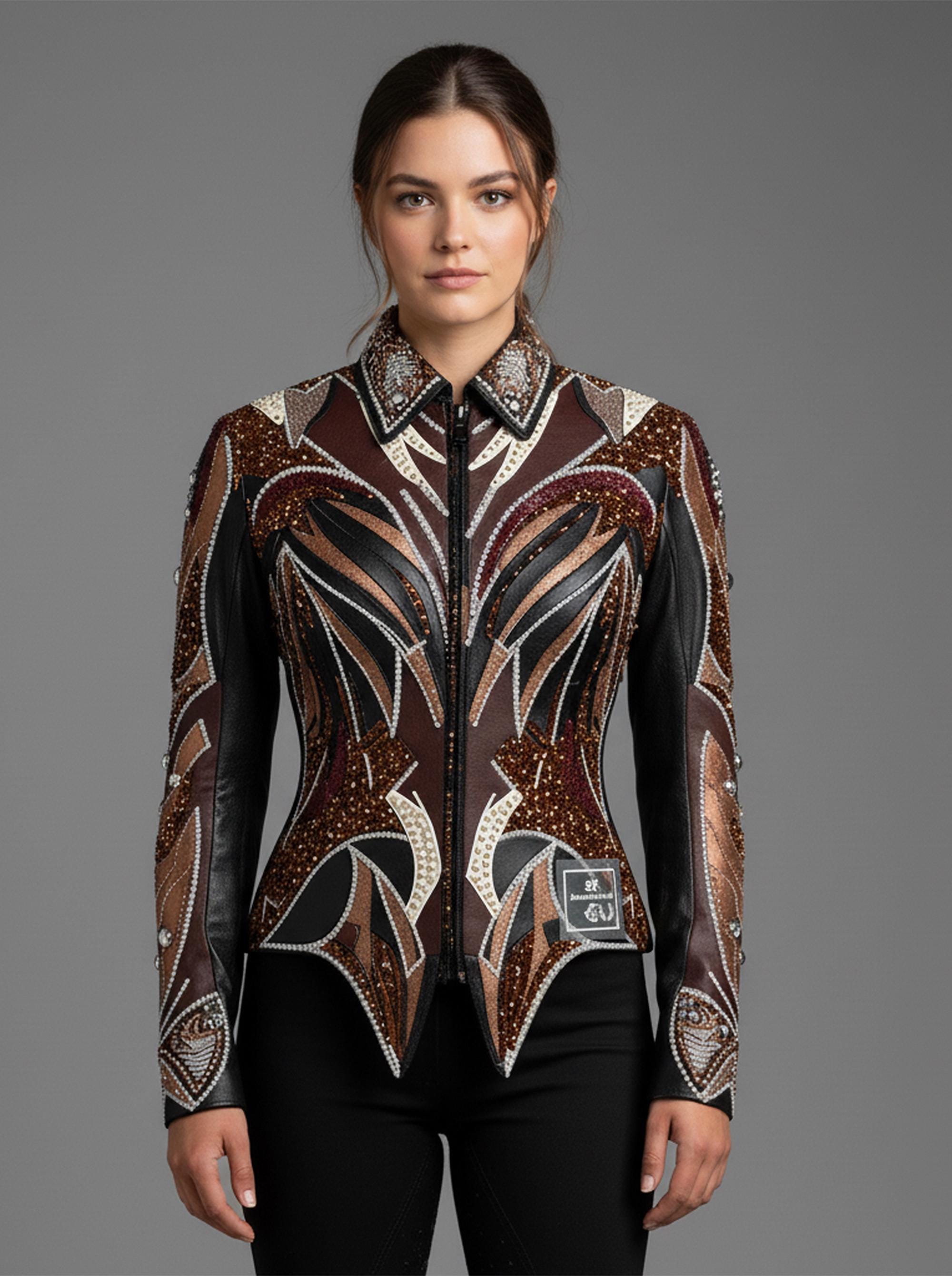 Brown Western Showmanship Jacket | Rhinestone AQHA Show Wear - Etsy