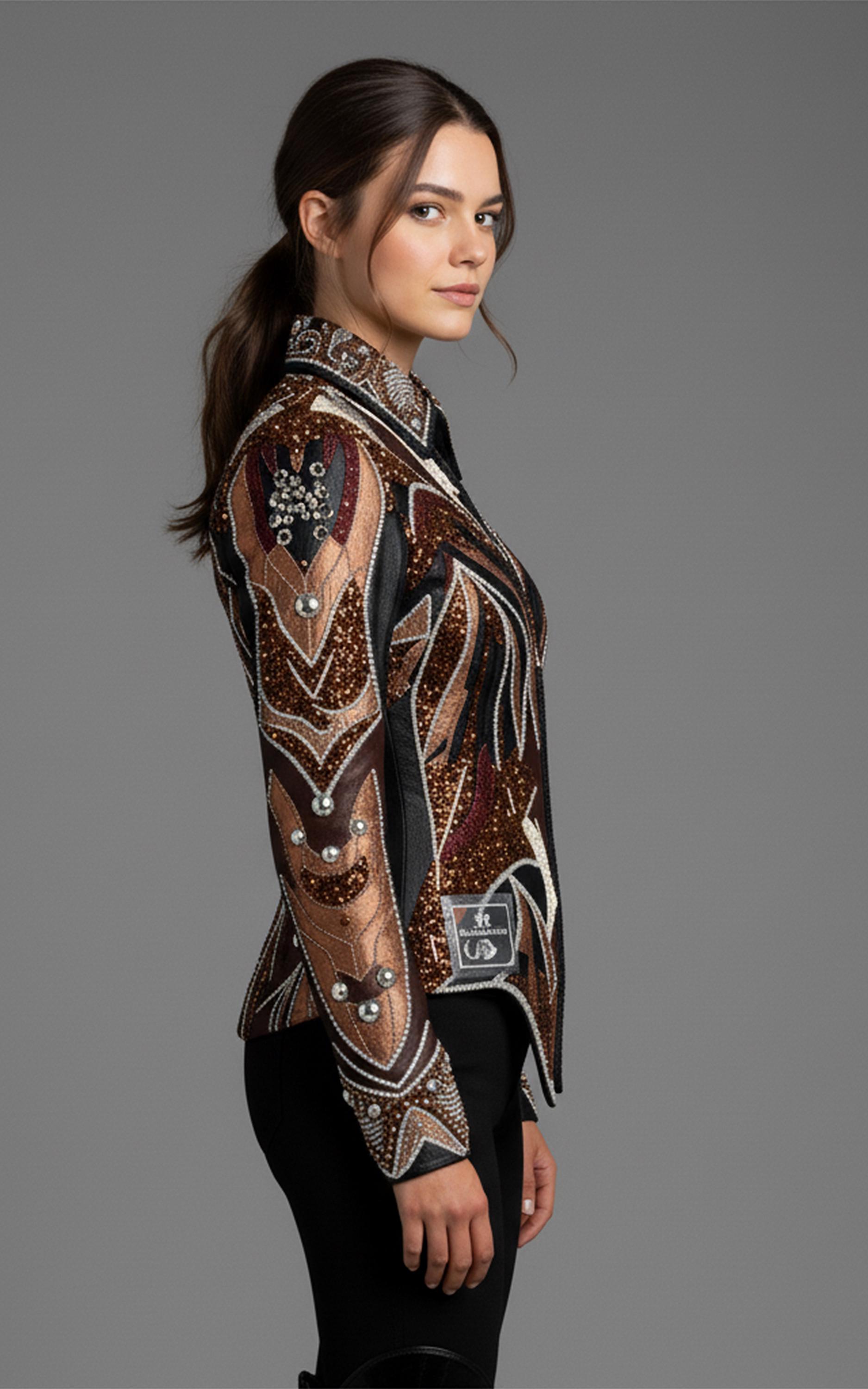 Brown Western Showmanship Jacket | Rhinestone AQHA Show Wear - Etsy