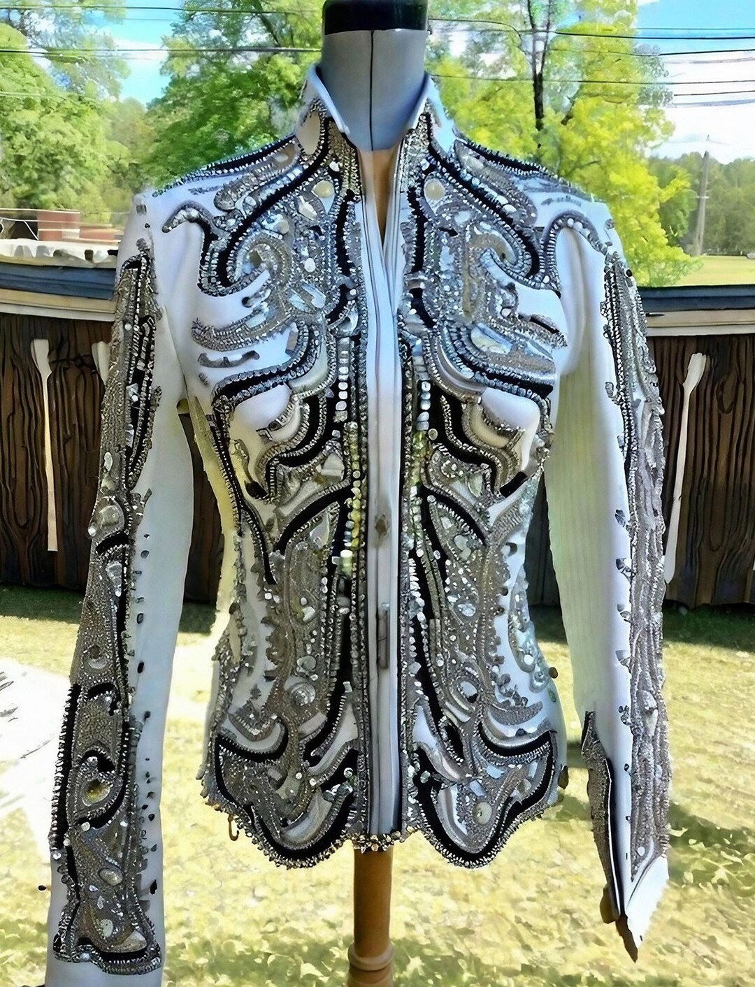 Rhinestone Western Show Jacket: Glamorous Handcrafted Design - Etsy