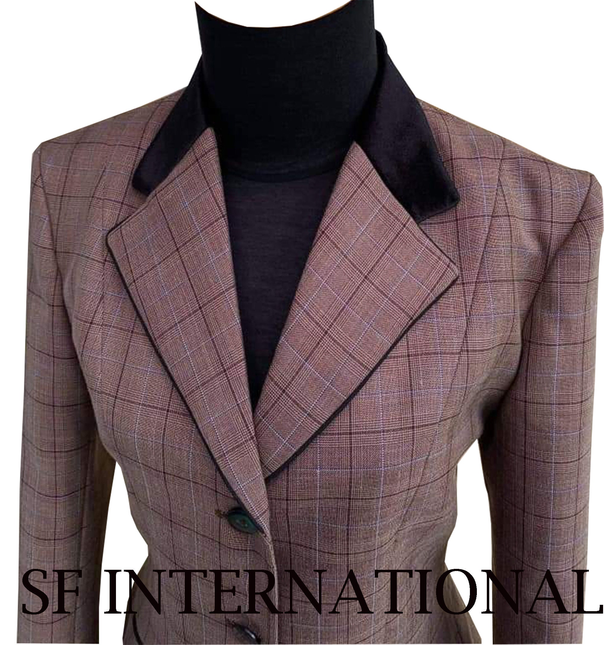 Hunter Coat With Velvet Collar/riding Jacket Vintage Etsy