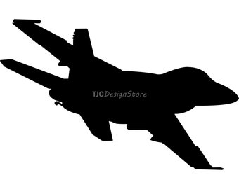 F-18 Hornet, immagine SVG, DXF, PNG, download istantaneo.