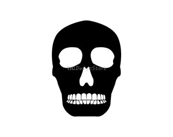 Teschio di Halloween, immagine SVG, DXF, PNG, download immediato.