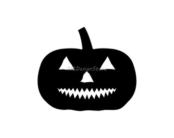 Zucca di Halloween, Jack-O-Lantern, immagine SVG, DXF, PNG, download immediato.