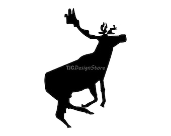 Renna di Natale (No.1), immagine SVG, DXF, PNG, download immediato.