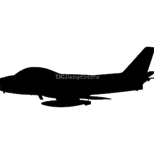 North American F-86 Sabre, SVG image, DXF, PNG, instant download.