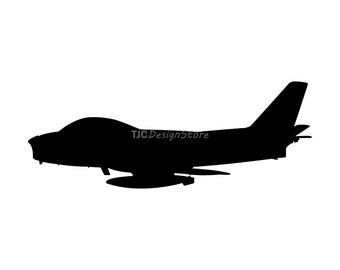 North American F-86 Sabre, immagine SVG, DXF, PNG, download immediato.