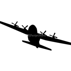 Lockheed C-130 Hercules, SVG image, DXF, PNG, instant download.