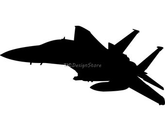 F-15 Eagle, immagine SVG, DXF, PNG, download immediato.