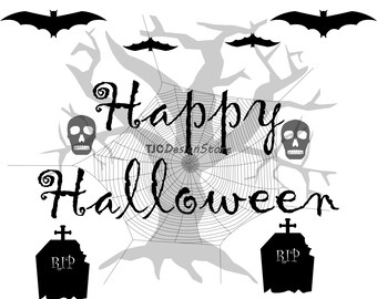 Buon Halloween, immagine SVG, DXF, PNG, download immediato.
