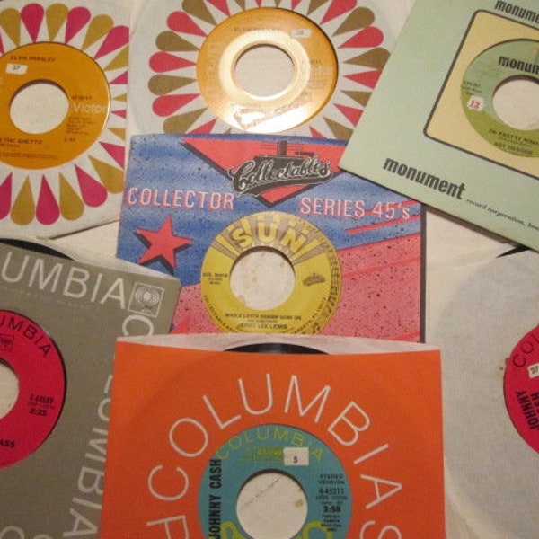 45 rpm Record Sun Records Alumni Elvis Roy Orbison Johnny Cash Jerry Lee Lewis 1960s 1984 45R60