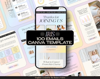 IRIS Course Creator Emails | 100 Canva Templates | Email Flow Creator | Content Marketing for Course Coaches | Mailchimp Klaviyo FloDesk