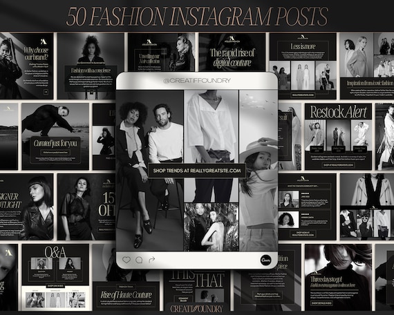 Publicaciones de Instagram de moda Personalizables en Canva 50