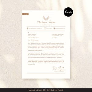 Plantilla de membrete minimalista / Personalizable en Canva / Tamaños carta y A4 / Papelería empresarial / Plantilla de correo / Documentos profesionales