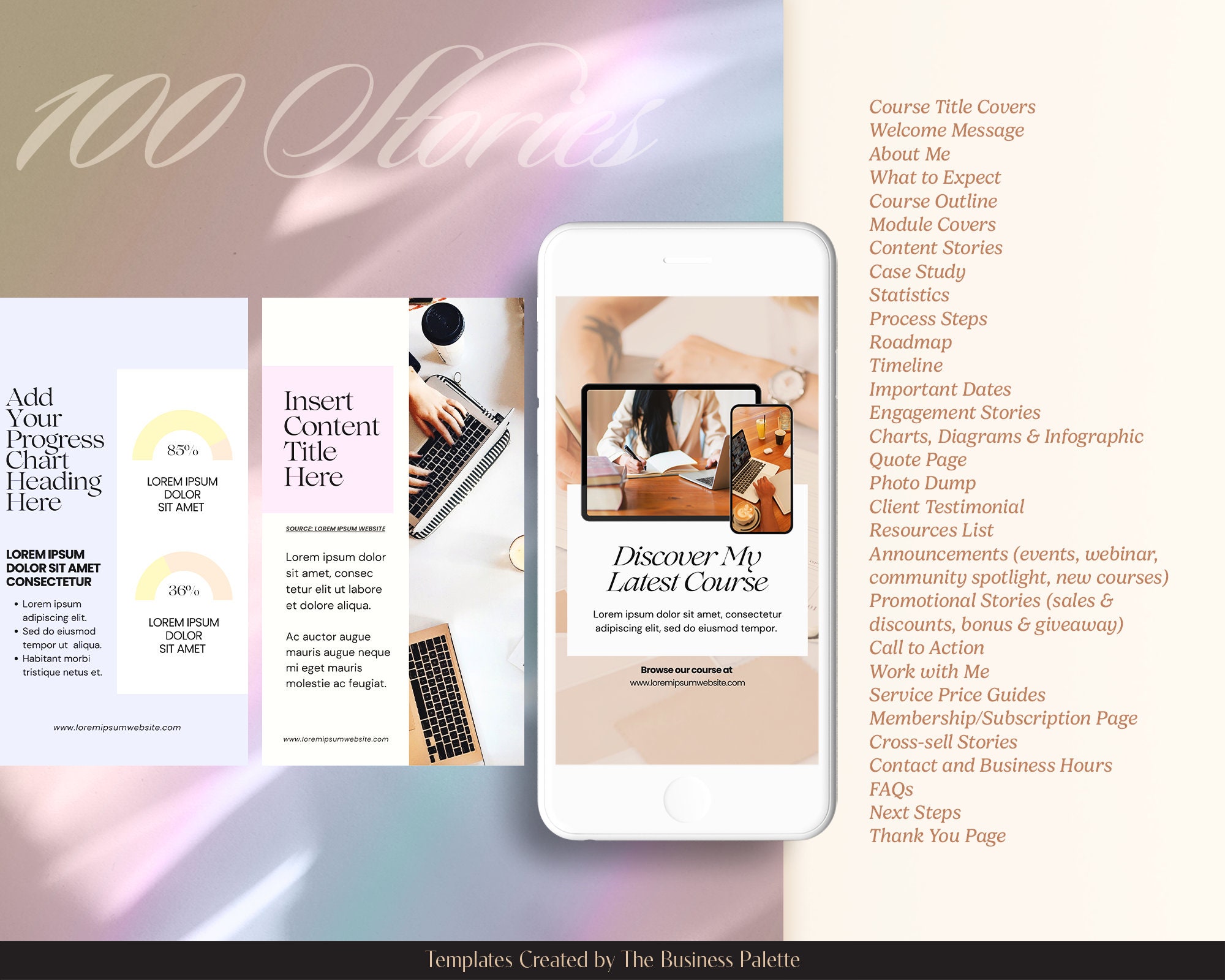 Course Blog Posts IRIS Course Creator Instagram Posts & Stories | Social Media Bundle ...