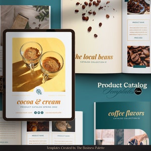 Catálogo de productos / Personalizable en Canva / Plantilla de 20 páginas / Tamaño carta / Hoja de precios de venta / Material de marketing para empresas emergentes