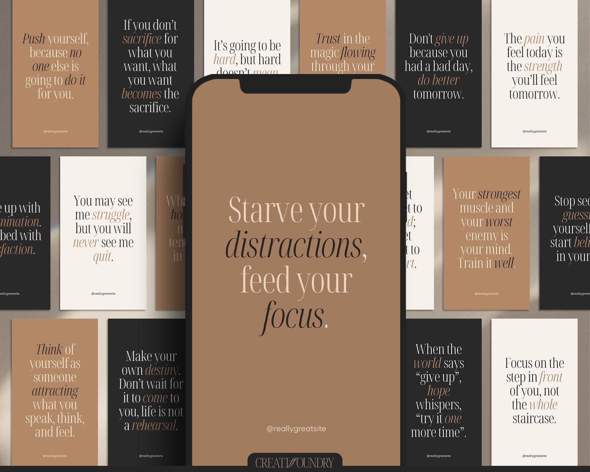 Mindset Quotes Instagram Stories | Customizable in Canva | 60 Templates ...