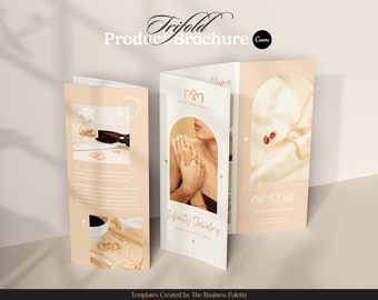 Trifold Product Brochure | Customizable in Canva | Letter Size in Landscape Orientation | Marketing Brochure for Retail Shops and Boutiques