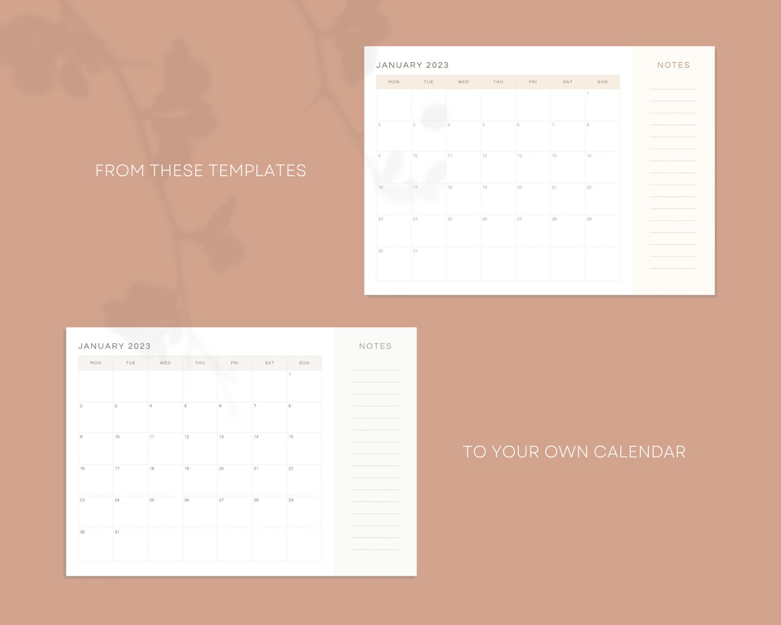 Canva Templates and Readytouse Pdfs 2023 Calendars BUNDLE Etsy