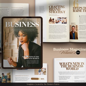 Business Magazine Volume 2 | Customizable in Canva | 24 Pages Template | Letter & A4 | Professional Ebook | Marketing Tool for Startup Brand