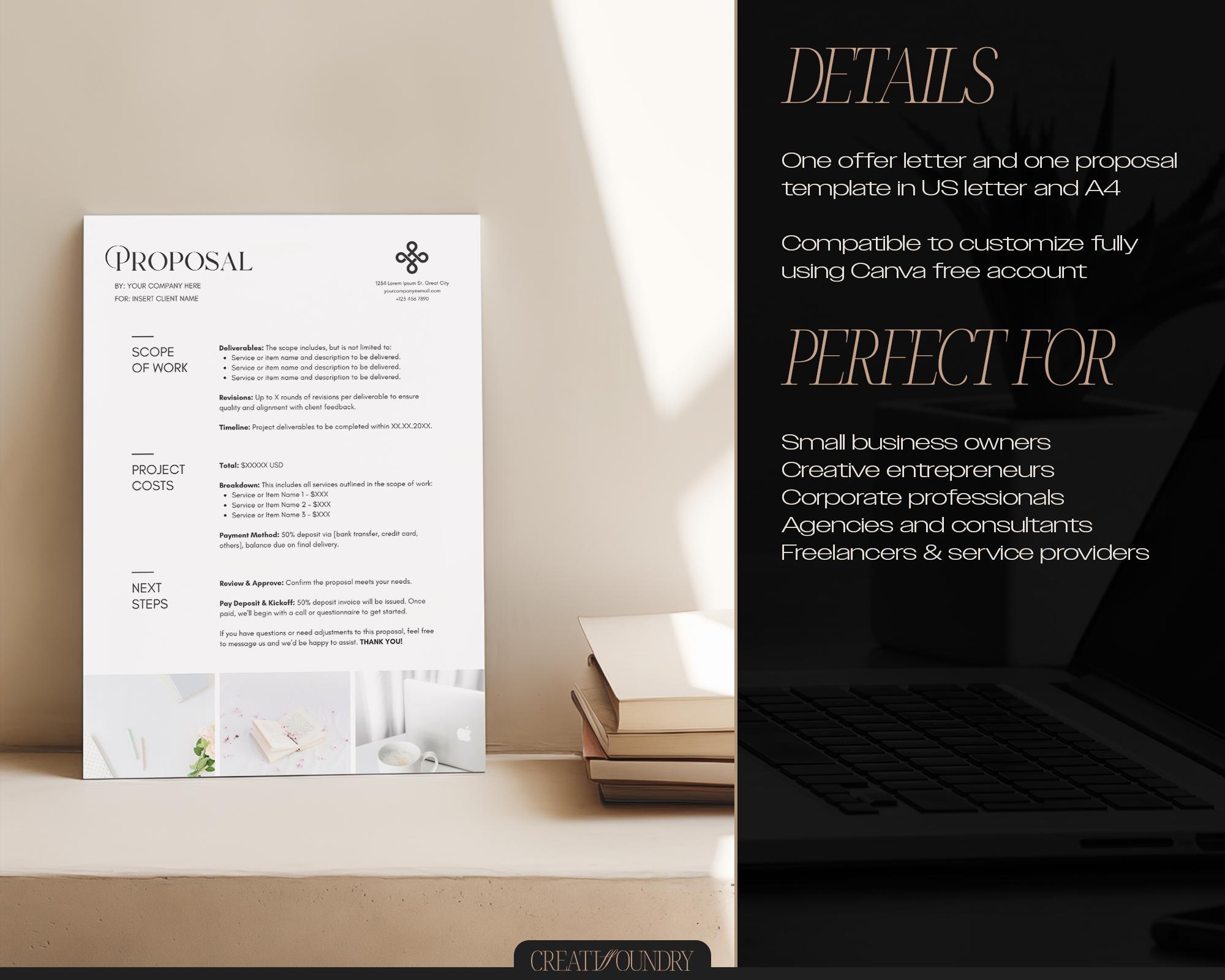 Offer Layout Document Business Offer Letter and Proposal | Canva Templates | US Letter & A4 ...