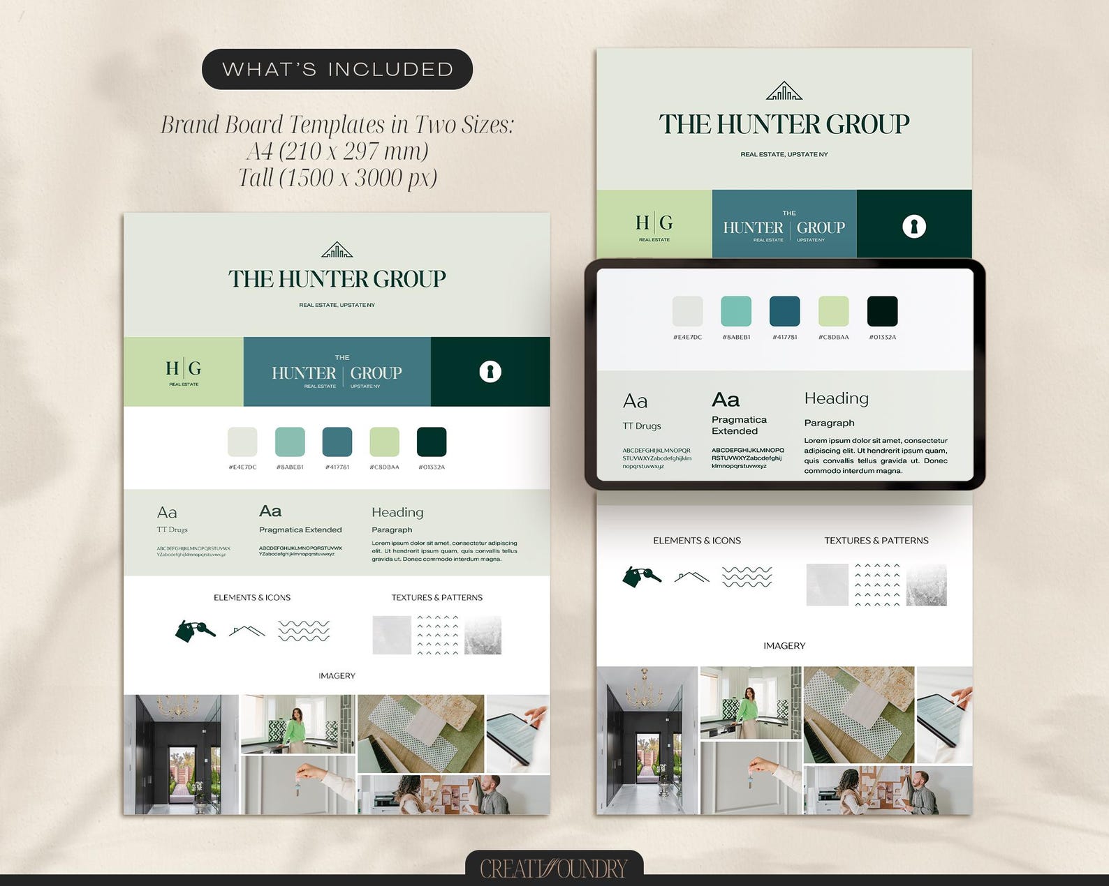 Real Estate Brand Board | Canva Template | Premade Branding Kit ...