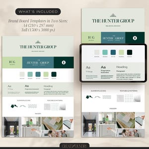 Real Estate Brand Board | Canva Template | Premade Branding Kit ...