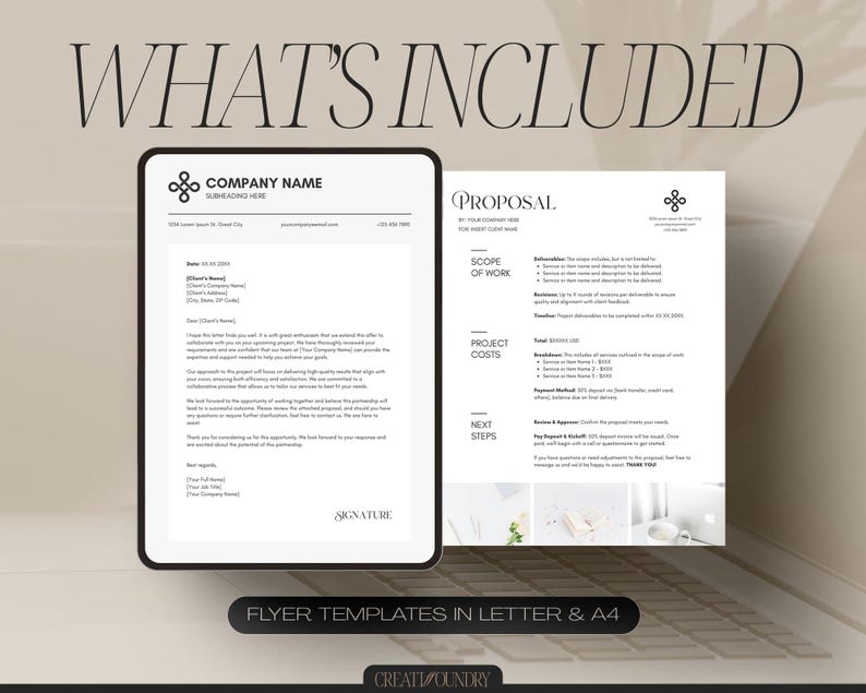 Offer Layout Document Business Offer Letter and Proposal | Canva Templates | US Letter & A4 ...