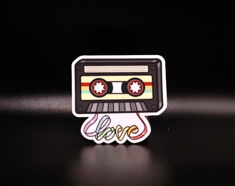 Pride Cassette Mixtape Sticker | Rainbow, LGBTQ+, Music Sticker | Made in Seattle by VeeStudioCo