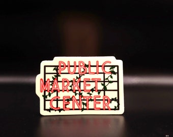 Pike Place Market Sticker | Seattle, Washington | Made by VeeStudioCo | Seattle Landmarks, Farmer's Market Public Market