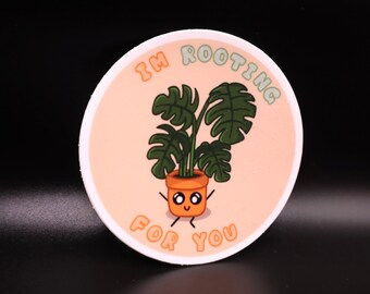 Rooting for You Plant Sticker | Plants, Plant Shops | Designed in Seattle by VeeStudioCo