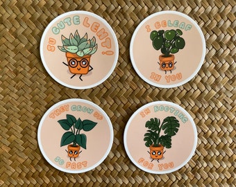 Plant Affirmations Sticker Pack | Plant Puns for Proud Plant Parents | Made in Seattle by VeeStudioCo
