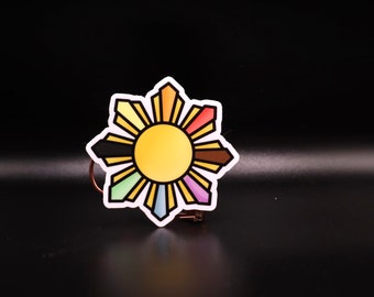 Filipino Sun Pride Sticker | Colorful, Rainbow, Philippines, LGBTQIA+  | Designed in Seattle by VeeStudioCo