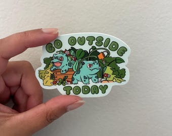 Pokemon Go Outside Today Bulbasaur Sticker | Kawaii, Nature, Pokopia | Made in Seattle by VeeStudioCo