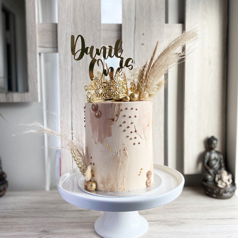 Cake Topper Personalised, Custom Any Message, Mirror Card Etsy